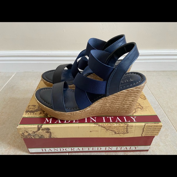 Tuscany Easy Street Felisa Wedge Sandals, Navy - Picture 4 of 4